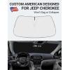 imageProadsy Windshield Sun Shade Umbrella for Mazda CX5 20172025 Foldable Car Umbrella Sunshade with Soft TPU Handle Spring Structure Crystal Cooling Material Protect Car from Rays ampamp HeatJeep Cherokee 20142024 2025