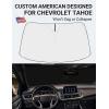 imageProadsy Windshield Sun Shade Umbrella for Mazda CX5 20172025 Foldable Car Umbrella Sunshade with Soft TPU Handle Spring Structure Crystal Cooling Material Protect Car from Rays ampamp HeatChevrolet Tahoe 20212024 2025