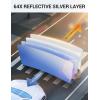 imageProadsy Windshield Sun Shade Umbrella for Mazda CX5 20172025 Foldable Car Umbrella Sunshade with Soft TPU Handle Spring Structure Crystal Cooling Material Protect Car from Rays ampamp HeatHyundai Santa 20192023