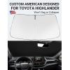imageProadsy Windshield Sun Shade Umbrella for Mazda CX5 20172025 Foldable Car Umbrella Sunshade with Soft TPU Handle Spring Structure Crystal Cooling Material Protect Car from Rays ampamp HeatToyota Highlander 20202024 2025