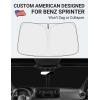 imageProadsy Windshield Sun Shade Umbrella for Mazda CX5 20172025 Foldable Car Umbrella Sunshade with Soft TPU Handle Spring Structure Crystal Cooling Material Protect Car from Rays ampamp HeatSprinter