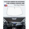 imageProadsy Windshield Sun Shade Umbrella for Mazda CX5 20172025 Foldable Car Umbrella Sunshade with Soft TPU Handle Spring Structure Crystal Cooling Material Protect Car from Rays ampamp HeatHonda Ridgeline 20172024 2025
