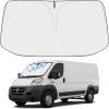 imageFront Windshield Sun Shade Foldable Sunshade Protector Custom Fit 20142023 Ram ProMaster Full Size Cargo Van Chassis Cab Cutaway Window Van Accessories 2023 Upgrade