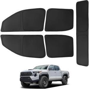 imageProadsy 2024 Upgrade Window Sun Shade for 2024 Toyota Tacoma Side Windows Protecting Babies Camping UV Rays and Privacy Accessories Set of 5