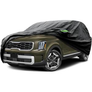 imageProadsy 2025 Upgrade Car Cover Custom Fit for Kia Telluride 20202025 Waterproof All Weather for Automobiles Full Exterior Cover Rain Snow Sun Protector Indoor Outdoor Car Cover