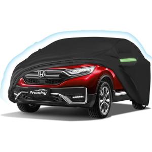 imageProadsy Car Cover for Honda CRV 20172023 2024 2025 2026 Waterproof All Weather for Automobiles Windproof Snowproof Rain Hail Sun UV Protection Full Outdoor Indoor Exterior Car Covers Black