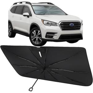 imageProadsy Windshield Sun Shade Umbrella for Mazda CX5 20172025 Foldable Car Umbrella Sunshade with Soft TPU Handle Spring Structure Crystal Cooling Material Protect Car from Rays ampamp HeatSubaru Ascent 20192025