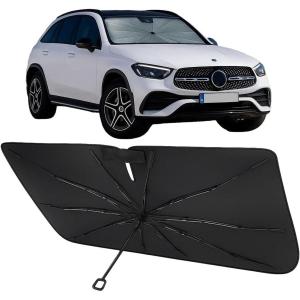 imageProadsy Windshield Sun Shade Umbrella for Mazda CX5 20172025 Foldable Car Umbrella Sunshade with Soft TPU Handle Spring Structure Crystal Cooling Material Protect Car from Rays ampamp HeatMercedesBenz GLC 20232025