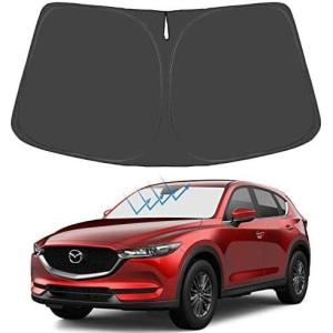 imageProadsy Windshield Sun Shade Umbrella for Mazda CX5 20172025 Foldable Car Umbrella Sunshade with Soft TPU Handle Spring Structure Crystal Cooling Material Protect Car from Rays ampamp HeatMazda CX5 20172024 2025