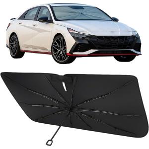 imageProadsy Windshield Sun Shade Umbrella for Mazda CX5 20172025 Foldable Car Umbrella Sunshade with Soft TPU Handle Spring Structure Crystal Cooling Material Protect Car from Rays ampamp HeatHyundai Elantra 20212025