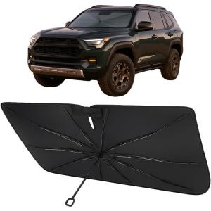 imageProadsy Windshield Sun Shade Umbrella for Mazda CX5 20172025 Foldable Car Umbrella Sunshade with Soft TPU Handle Spring Structure Crystal Cooling Material Protect Car from Rays ampamp HeatToyota 4Runner 20102024