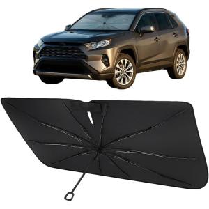 imageProadsy Windshield Sun Shade Umbrella for Mazda CX5 20172025 Foldable Car Umbrella Sunshade with Soft TPU Handle Spring Structure Crystal Cooling Material Protect Car from Rays ampamp HeatToyota RAV4 20192025