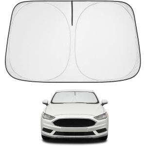 imageProadsy Windshield Sun Shade Umbrella for Mazda CX5 20172025 Foldable Car Umbrella Sunshade with Soft TPU Handle Spring Structure Crystal Cooling Material Protect Car from Rays ampamp HeatFord Fusion 20132021