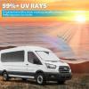 imageFront Windshield Sunshade Foldable Sun Visor Protector Custom Fit 2021 2020 2019 2018 2017 2016 2015 Ford Transit Accessories 2021 Upgrade New