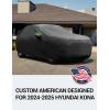 imageProadsy 2025 Upgrade Car Cover Custom Fit for 2024 2025 Kia K4 Waterproof All Weather for Automobiles Full Exterior Cover Rain Snow Sun Protector Indoor Outdoor Car CoverHyundai Kona