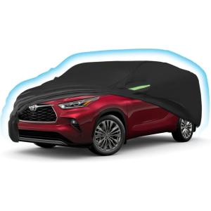 imageProadsy 2025 Upgrade Car Cover Custom Fit for 2024 2025 Kia K4 Waterproof All Weather for Automobiles Full Exterior Cover Rain Snow Sun Protector Indoor Outdoor Car CoverToyota Highlander