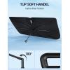 imageProadsy Windshield Sun Shade Umbrella for Hyundai Tucson 20222025 2026 Foldable Car Umbrella Sunshade with Soft TPU Handle Spring Structure Crystal Cooling Material Protect Car from Rays ampamp HeatAcura RDX 20192025