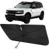 imageProadsy Windshield Sun Shade Umbrella for Hyundai Tucson 20222025 2026 Foldable Car Umbrella Sunshade with Soft TPU Handle Spring Structure Crystal Cooling Material Protect Car from Rays ampamp HeatFord Bronco Sport 20212025