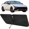 imageProadsy Windshield Sun Shade Umbrella for Hyundai Tucson 20222025 2026 Foldable Car Umbrella Sunshade with Soft TPU Handle Spring Structure Crystal Cooling Material Protect Car from Rays ampamp HeatHyundai Elantra 20212025