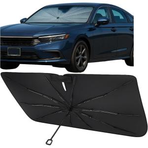imageProadsy Windshield Sun Shade Umbrella for Hyundai Tucson 20222025 2026 Foldable Car Umbrella Sunshade with Soft TPU Handle Spring Structure Crystal Cooling Material Protect Car from Rays ampamp HeatHonda Accord 20232025