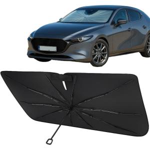 imageProadsy Windshield Sun Shade Umbrella for Hyundai Tucson 20222025 2026 Foldable Car Umbrella Sunshade with Soft TPU Handle Spring Structure Crystal Cooling Material Protect Car from Rays ampamp HeatMazda3 20192025