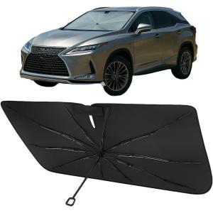imageProadsy Windshield Sun Shade Umbrella for Hyundai Tucson 20222025 2026 Foldable Car Umbrella Sunshade with Soft TPU Handle Spring Structure Crystal Cooling Material Protect Car from Rays ampamp HeatLexus RX 20162022