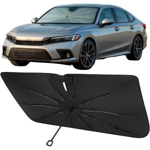 imageProadsy Windshield Sun Shade Umbrella for Hyundai Tucson 20222025 2026 Foldable Car Umbrella Sunshade with Soft TPU Handle Spring Structure Crystal Cooling Material Protect Car from Rays ampamp HeatHonda Civic 20222025