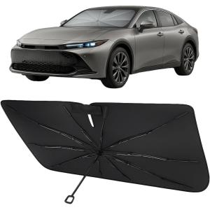 imageProadsy Windshield Sun Shade Umbrella for Hyundai Tucson 20222025 2026 Foldable Car Umbrella Sunshade with Soft TPU Handle Spring Structure Crystal Cooling Material Protect Car from Rays ampamp HeatToyota Crown 20232025