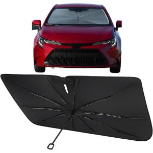 imageProadsy Windshield Sun Shade Umbrella for Hyundai Tucson 20222025 2026 Foldable Car Umbrella Sunshade with Soft TPU Handle Spring Structure Crystal Cooling Material Protect Car from Rays ampamp HeatToyota Corolla 20192025