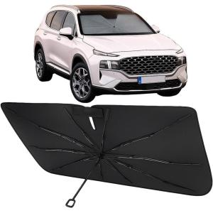 imageProadsy Windshield Sun Shade Umbrella for Hyundai Tucson 20222025 2026 Foldable Car Umbrella Sunshade with Soft TPU Handle Spring Structure Crystal Cooling Material Protect Car from Rays ampamp HeatHyundai Santa Fe 20192023