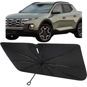imageProadsy Windshield Sun Shade Umbrella for Hyundai Tucson 20222025 2026 Foldable Car Umbrella Sunshade with Soft TPU Handle Spring Structure Crystal Cooling Material Protect Car from Rays ampamp HeatHyundai Santa Cruz 20222025