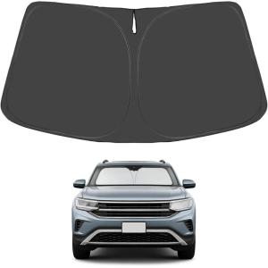imageProadsy Windshield Sun Shade Umbrella for Hyundai Tucson 20222025 2026 Foldable Car Umbrella Sunshade with Soft TPU Handle Spring Structure Crystal Cooling Material Protect Car from Rays ampamp HeatVolkswagen Atlas 20182024 2025