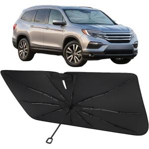 imageProadsy Windshield Sun Shade Umbrella for Hyundai Tucson 20222025 2026 Foldable Car Umbrella Sunshade with Soft TPU Handle Spring Structure Crystal Cooling Material Protect Car from Rays ampamp HeatHonda Pilot 20162025