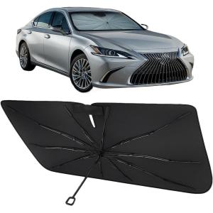 imageProadsy Windshield Sun Shade Umbrella for Hyundai Tucson 20222025 2026 Foldable Car Umbrella Sunshade with Soft TPU Handle Spring Structure Crystal Cooling Material Protect Car from Rays ampamp HeatLexus ES 20192025