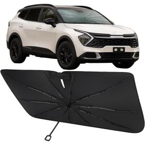 imageProadsy Windshield Sun Shade Umbrella for Hyundai Tucson 20222025 2026 Foldable Car Umbrella Sunshade with Soft TPU Handle Spring Structure Crystal Cooling Material Protect Car from Rays ampamp HeatKia Sportage NQ5 20232025