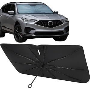 imageProadsy Windshield Sun Shade Umbrella for Hyundai Tucson 20222025 2026 Foldable Car Umbrella Sunshade with Soft TPU Handle Spring Structure Crystal Cooling Material Protect Car from Rays ampamp HeatAcura MDX 20222025