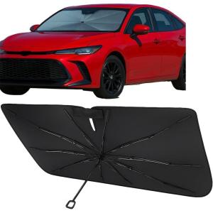 imageProadsy Windshield Sun Shade Umbrella for Hyundai Tucson 20222025 2026 Foldable Car Umbrella Sunshade with Soft TPU Handle Spring Structure Crystal Cooling Material Protect Car from Rays ampamp HeatToyota Camry 20182025