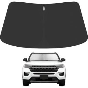 imageProadsy Windshield Sun Shade for Ford Explorer 20202024 2025 4Layer Foldable Front Sunshade Protector Sun Visor Blocks UV Rays Keep Car Cooler
