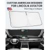 imageProadsy Windshield Sun Shade for Nissan Pathfinder 2026 2025 2024 2023 2022 Foldable Front Sunshade Protector Sun Visor Blocks UV Rays Keep Car CoolerLincoln Aviator 20202026
