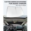 imageProadsy Windshield Sun Shade for Nissan Pathfinder 2026 2025 2024 2023 2022 Foldable Front Sunshade Protector Sun Visor Blocks UV Rays Keep Car CoolerDodge Charger 20062010