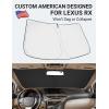 imageProadsy Windshield Sun Shade for Nissan Pathfinder 2026 2025 2024 2023 2022 Foldable Front Sunshade Protector Sun Visor Blocks UV Rays Keep Car CoolerLexus RX 20102015