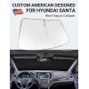 imageProadsy Windshield Sun Shade for Nissan Pathfinder 2026 2025 2024 2023 2022 Foldable Front Sunshade Protector Sun Visor Blocks UV Rays Keep Car CoolerHyundai Santa Fe 20132018