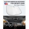 imageProadsy Windshield Sun Shade for Nissan Pathfinder 2026 2025 2024 2023 2022 Foldable Front Sunshade Protector Sun Visor Blocks UV Rays Keep Car CoolerInfiniti QX60 20142021