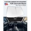 imageProadsy Windshield Sun Shade for Nissan Pathfinder 2026 2025 2024 2023 2022 Foldable Front Sunshade Protector Sun Visor Blocks UV Rays Keep Car CoolerChevrolet Blazer 20192026