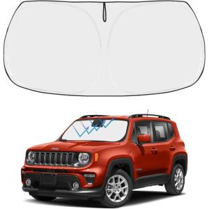 imageProadsy Windshield Sun Shade for Nissan Pathfinder 2026 2025 2024 2023 2022 Foldable Front Sunshade Protector Sun Visor Blocks UV Rays Keep Car CoolerJeep Renegade 20152025