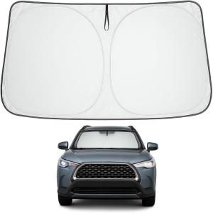 imageProadsy Windshield Sun Shade for Nissan Pathfinder 2026 2025 2024 2023 2022 Foldable Front Sunshade Protector Sun Visor Blocks UV Rays Keep Car CoolerToyota Corolla Cross 20222026