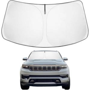 imageProadsy Windshield Sun Shade for Nissan Pathfinder 2026 2025 2024 2023 2022 Foldable Front Sunshade Protector Sun Visor Blocks UV Rays Keep Car CoolerJeep Wagoneer 20222025 2026