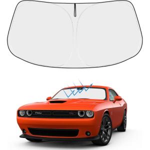 imageProadsy Windshield Sun Shade for Nissan Pathfinder 2026 2025 2024 2023 2022 Foldable Front Sunshade Protector Sun Visor Blocks UV Rays Keep Car CoolerDodge Challenger 20152024 2025
