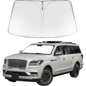 imageProadsy Windshield Sun Shade for Nissan Pathfinder 2026 2025 2024 2023 2022 Foldable Front Sunshade Protector Sun Visor Blocks UV Rays Keep Car CoolerLincoln Navigator 20182026