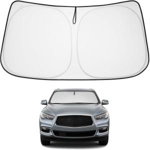 imageProadsy Windshield Sun Shade for Nissan Pathfinder 2026 2025 2024 2023 2022 Foldable Front Sunshade Protector Sun Visor Blocks UV Rays Keep Car CoolerInfiniti QX60 20142021